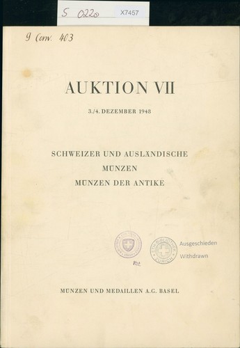Auktion vii schweizer - vii., und