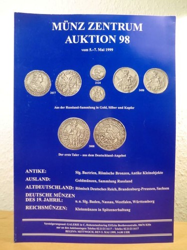 Münz zentrum auktion vom - auktion, 98