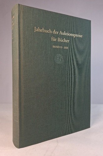 Jahrbuch der auktionspreise - jahrbuch,